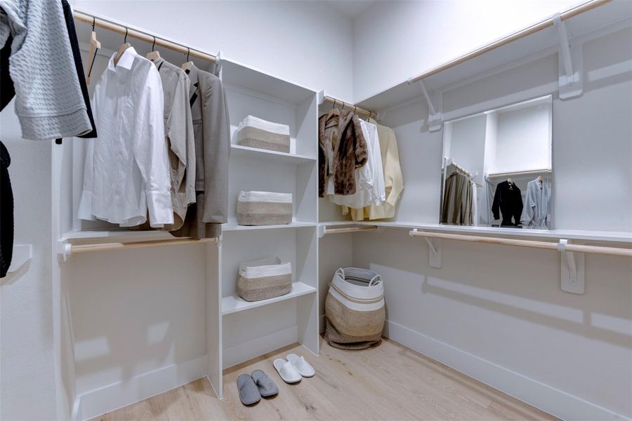 Primary closet has plenty of space for all of your belongings Primary closet has plenty of space for all of your belongings