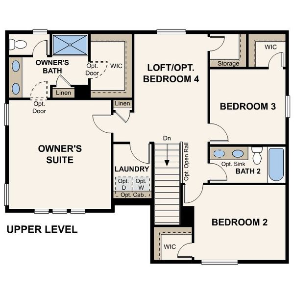 2D floor plan layout of this home in Painted Prairie, Aurora, CO (Image 4).