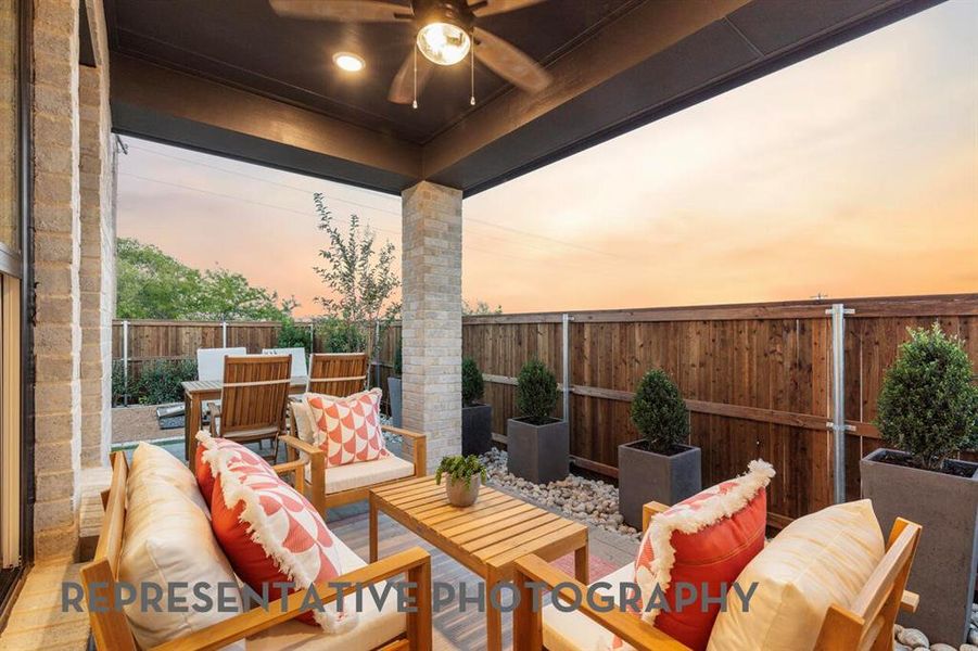 Exterior details and patio area of a home in Sonoma Verde, McLendon-Chisholm (Image 21).