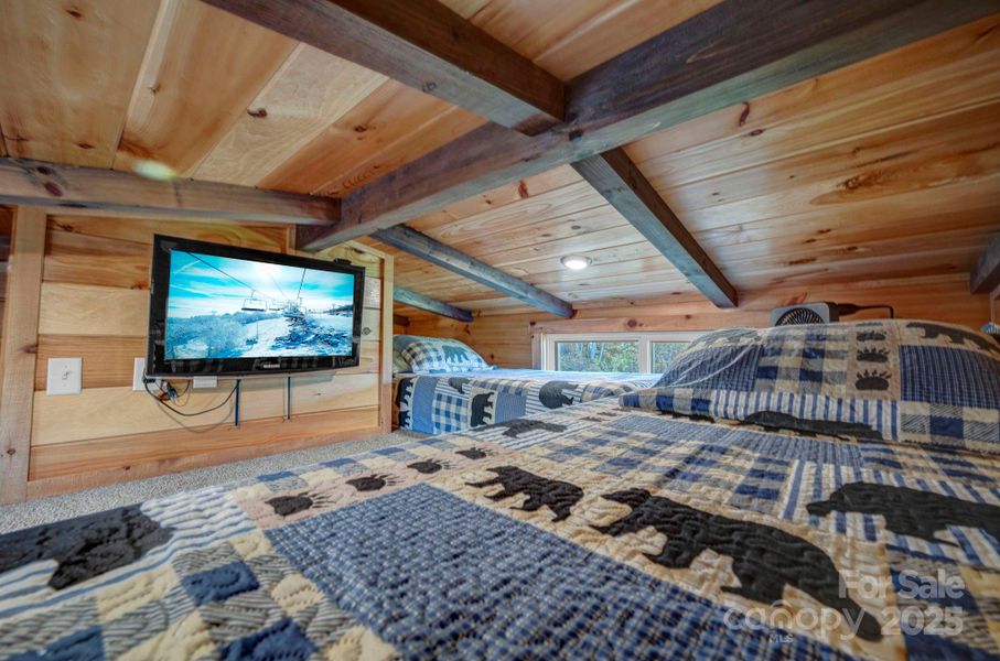 Upstairs sleeping loft