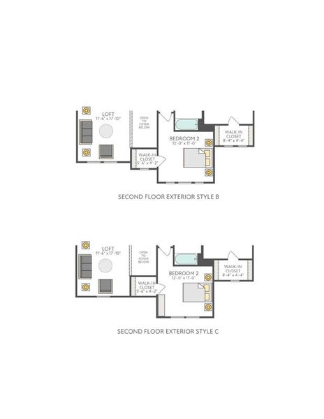 2D floor plan layout of this home in Park Collection at Heritage, Dripping Springs, TX (Image 24).