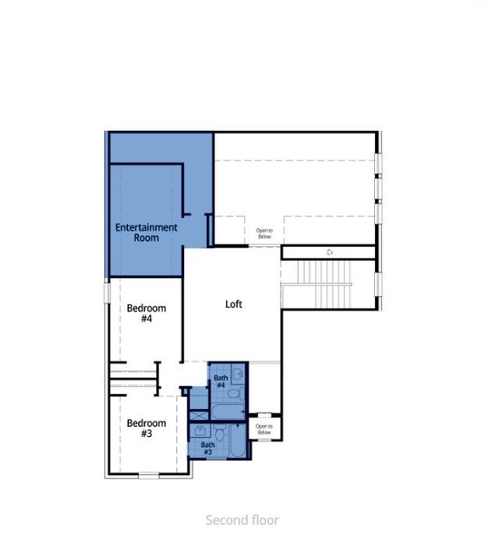 2D floor plan layout of this home in Easton Park, Austin, TX (Image 3). 2D floor plan layout of this home in Easton Park, Austin, TX (Image 3).