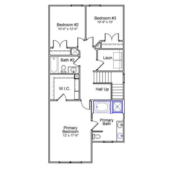 2D floor plan layout of this home in The Falls, Blythewood, SC (Image 3).
