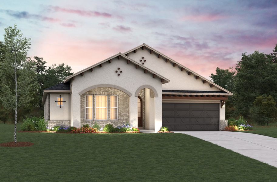 Representative exterior photo of a completed home built from the Biltmore by Beazer Homes in COLTON, Todd Mission, TX (Image 4).