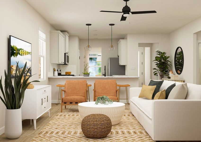 Entertain in the living room. Entertain in the living room.