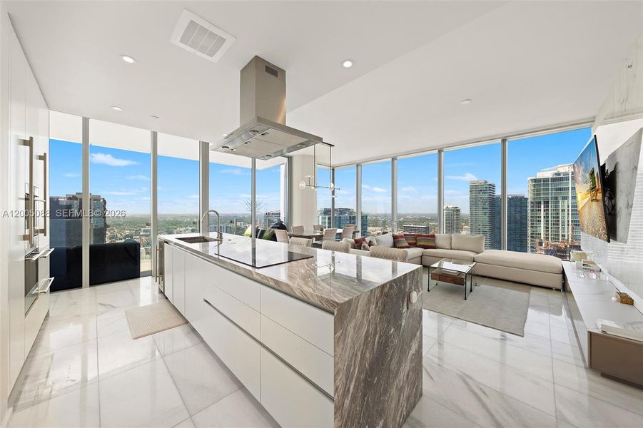 Furnished interior view inside a new home in Missoni Baia, Miami (Image 7).