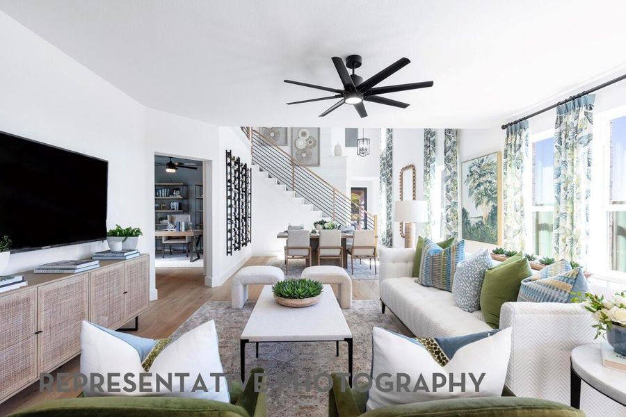 Furnished interior view inside a new home in Bridgeland, Cypress (Image 6).