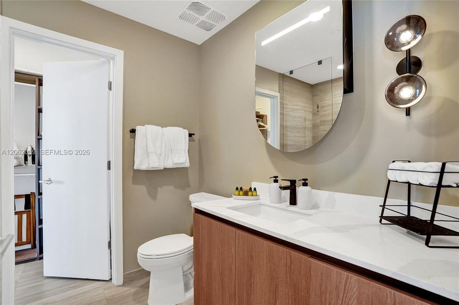 Furnished interior view inside a new home in , Miami Beach (Image 10).