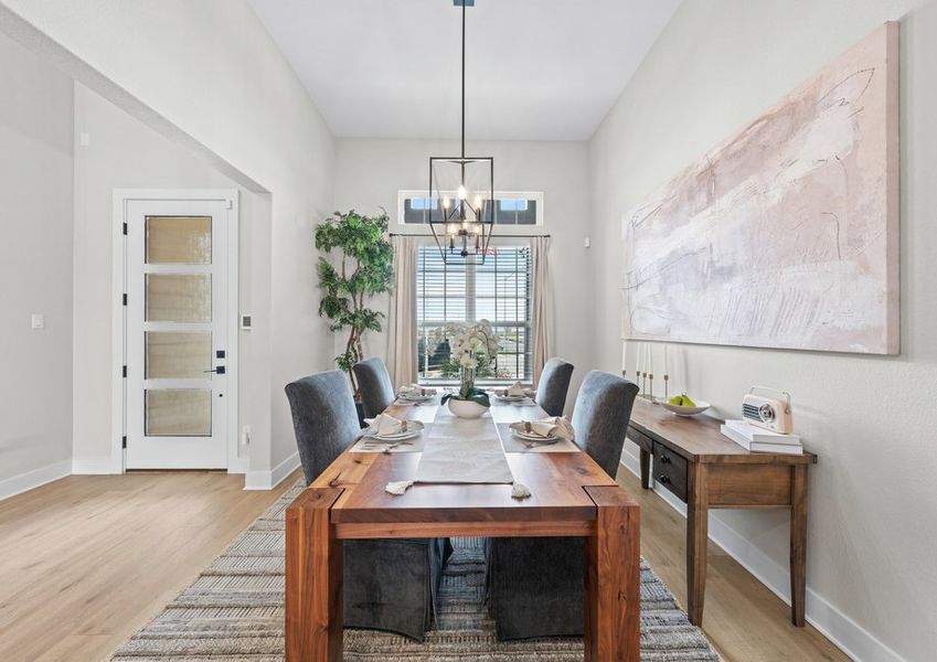The formal dining room is a great space to make meals special.