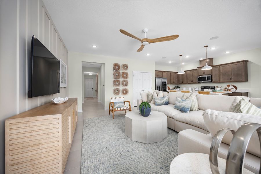 Representative furnished interior of a home built from the Dune by Risewell Homes in Marion Ridge, Haines City (Image 8).
