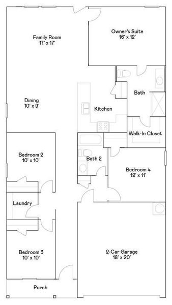 2D floor plan layout of this home in Timbers Edge, Splendora, TX (Image 3). 2D floor plan layout of this home in Timbers Edge, Splendora, TX (Image 3).