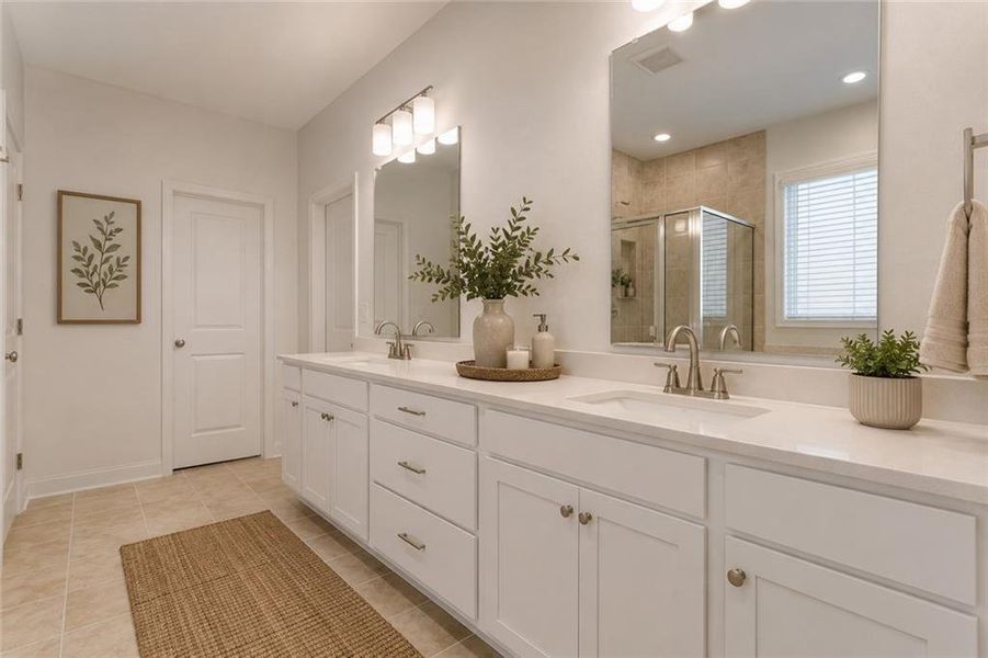 Furnished interior view inside a new home in Bailey Fence, Dacula (Image 27).