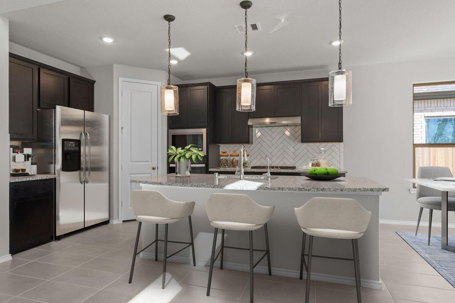 Furnished interior view inside a new home in The Trails, New Caney (Image 8).