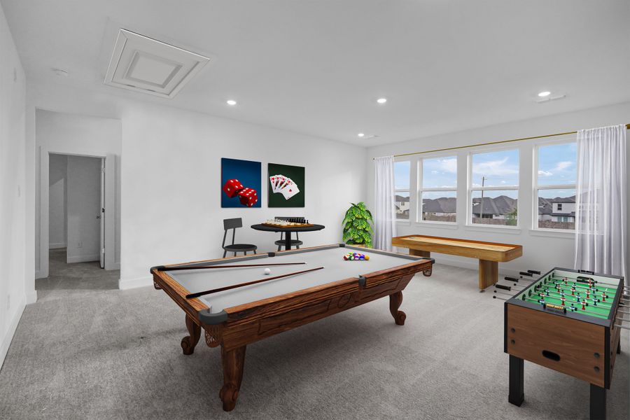 Furnished interior view inside a new home in Avalon at Friendswood 70s, Friendswood (Image 11).