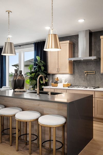Furnished interior view inside a new home in Terrace Collection At Turner's Crossing, Buda (Image 12).