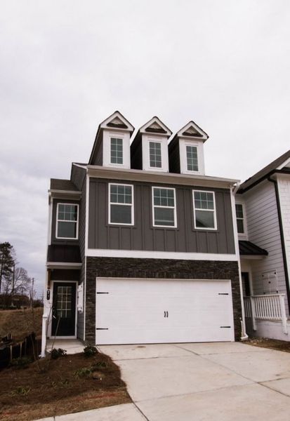 Representative exterior photo of a completed home built from the Rutherford by Piedmont Residential in Owen Preserve, Canton, GA (Image 17).