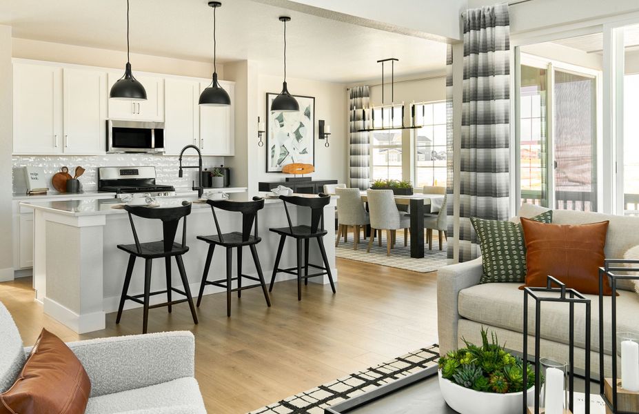 Representative furnished interior of a home built from the Ridgway by Taylor Morrison in Dawson Trails Town Collection, Castle Rock (Image 7).