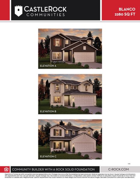 Representative exterior photo of a completed home built from the Blanco by CastleRock Communities in Brush Creek, Fairview, TN (Image 13).