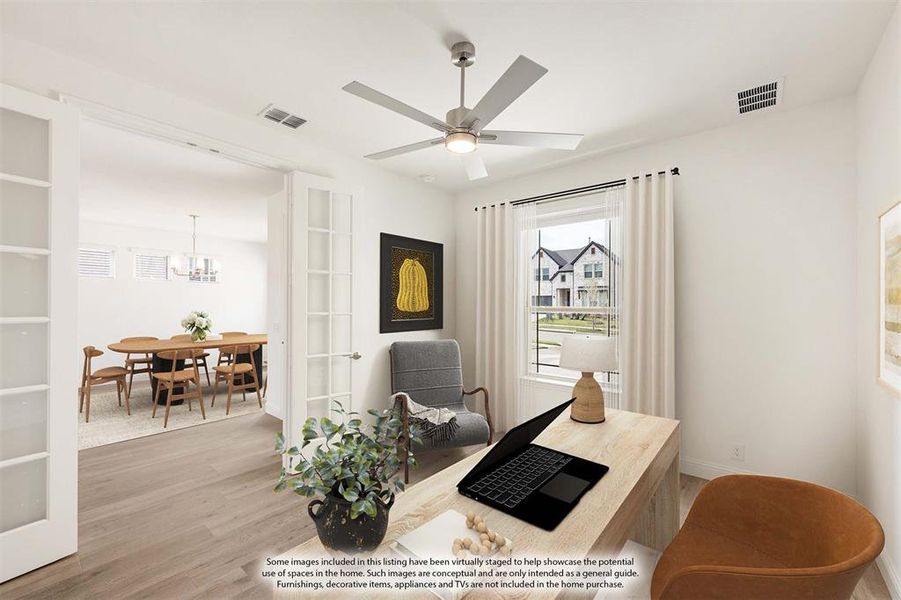 Furnished interior view inside a new home in Union Park Classic 60, Little Elm (Image 19).