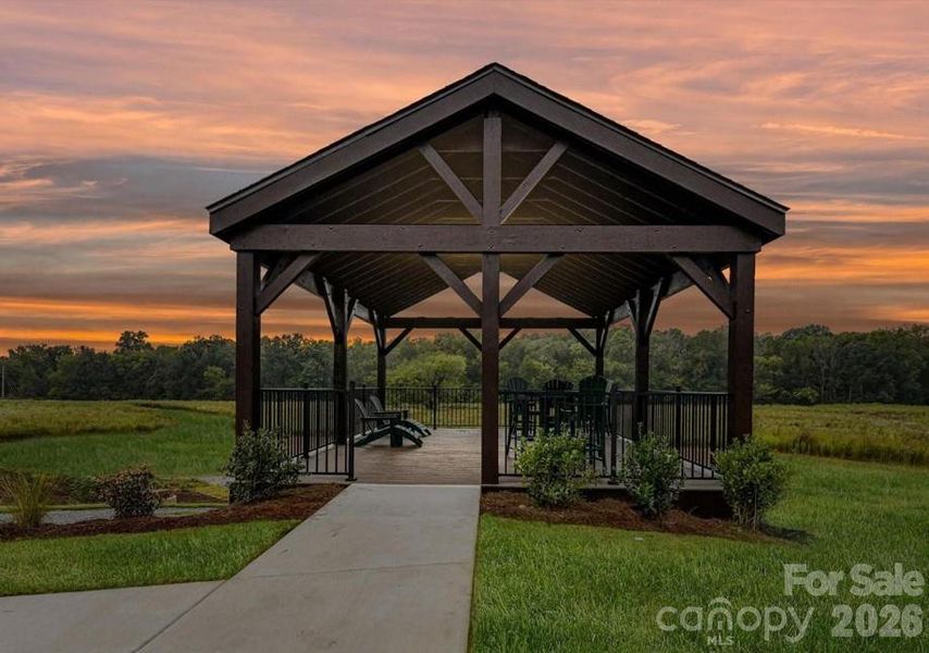 Enjoy sunsets overlooking the nature preserve at Westview Towns from our community's pavilion.