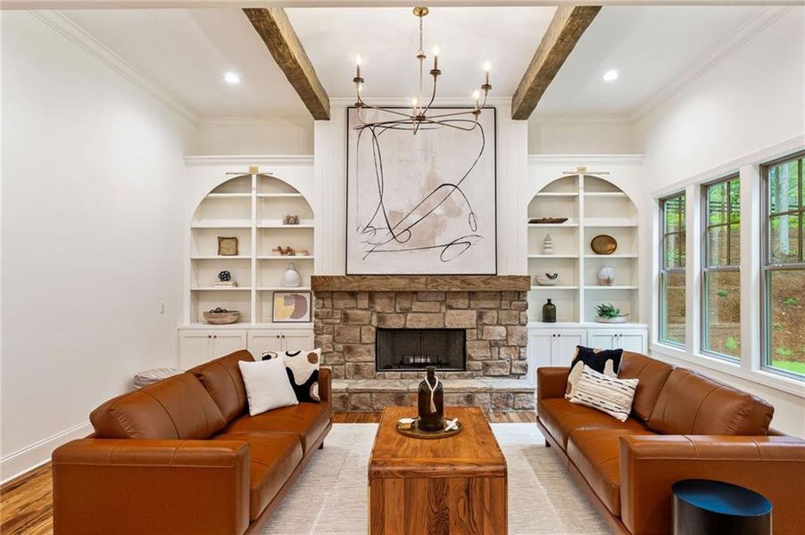 Furnished interior view inside a new home in , Holly Springs (Image 17). Furnished interior view inside a new home in , Holly Springs (Image 17).