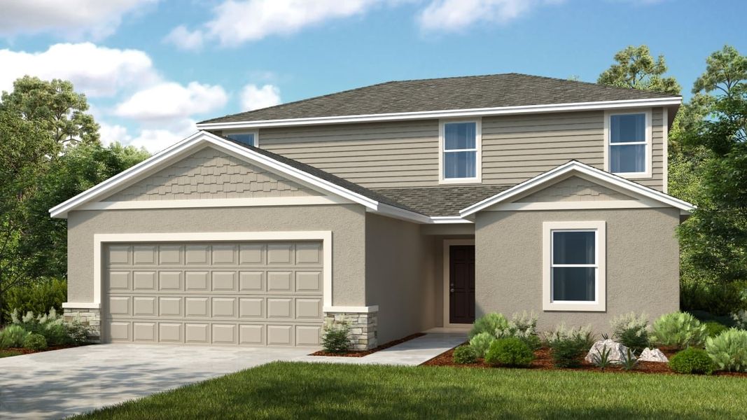 Representative exterior photo of a completed home built from the Cardinal by Taylor Morrison in Palm Wind, Hudson, FL (Image 3).