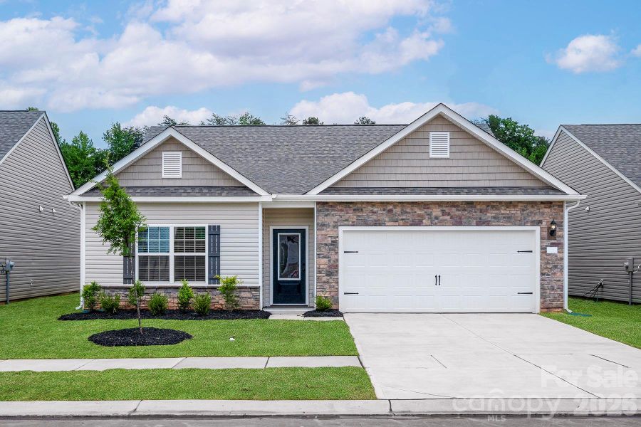 Front exterior of a new home in Ascot Woods, Charlotte, NC, highlighting curb appeal (Image 1). Front exterior of a new home in Ascot Woods, Charlotte, NC, highlighting curb appeal (Image 1).