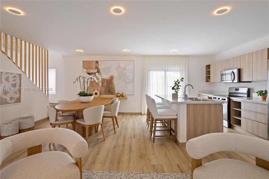 Furnished interior view inside a new home in , Florida City (Image 18). Furnished interior view inside a new home in , Florida City (Image 18).