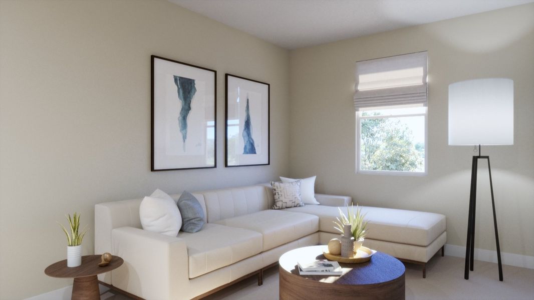 Representative furnished interior of a home built from the 4053 by Risewell Homes in Parkton Square, Kyle (Image 13).