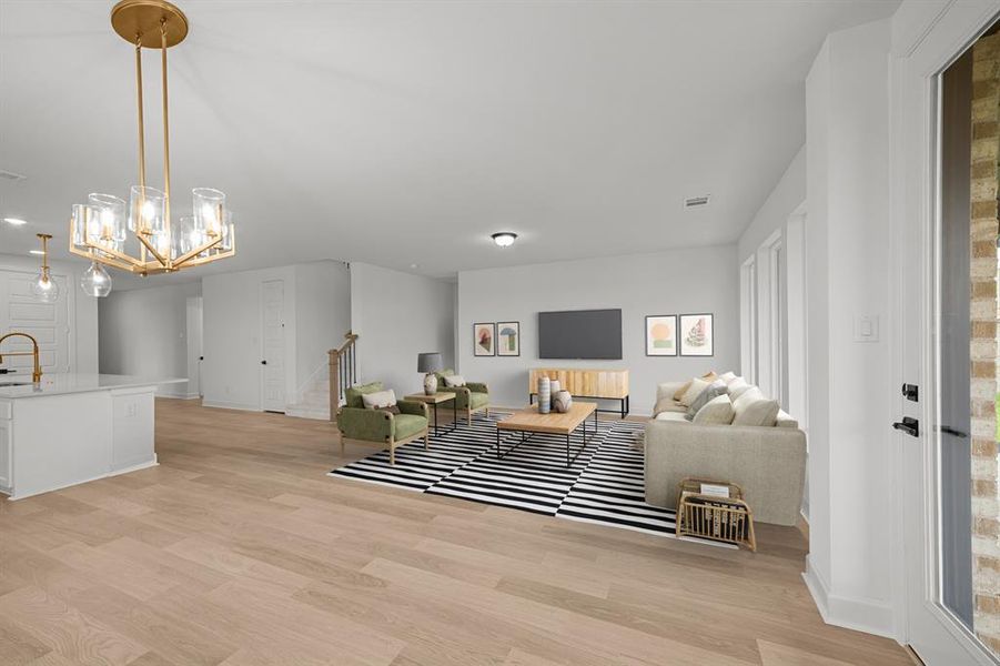 Furnished interior view inside a new home in Treeline, Justin (Image 11).