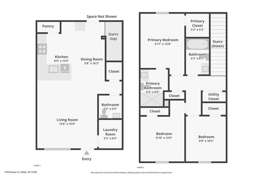 2D floor plan layout of this home in William Trails, Willis, TX (Image 4). 2D floor plan layout of this home in William Trails, Willis, TX (Image 4).