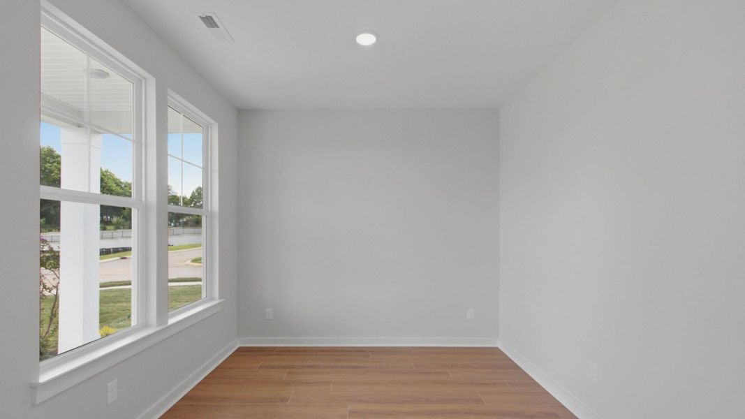 Entryway to home with open flex space