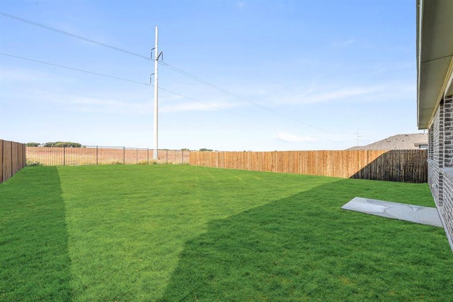 Exterior details and patio area of a home in Godley Ranch Elements, Godley (Image 3). Exterior details and patio area of a home in Godley Ranch Elements, Godley (Image 3).