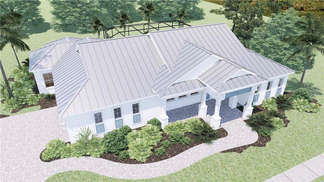 Front exterior of a new home in , Sarasota, FL, highlighting curb appeal (Image 6). Front exterior of a new home in , Sarasota, FL, highlighting curb appeal (Image 6).