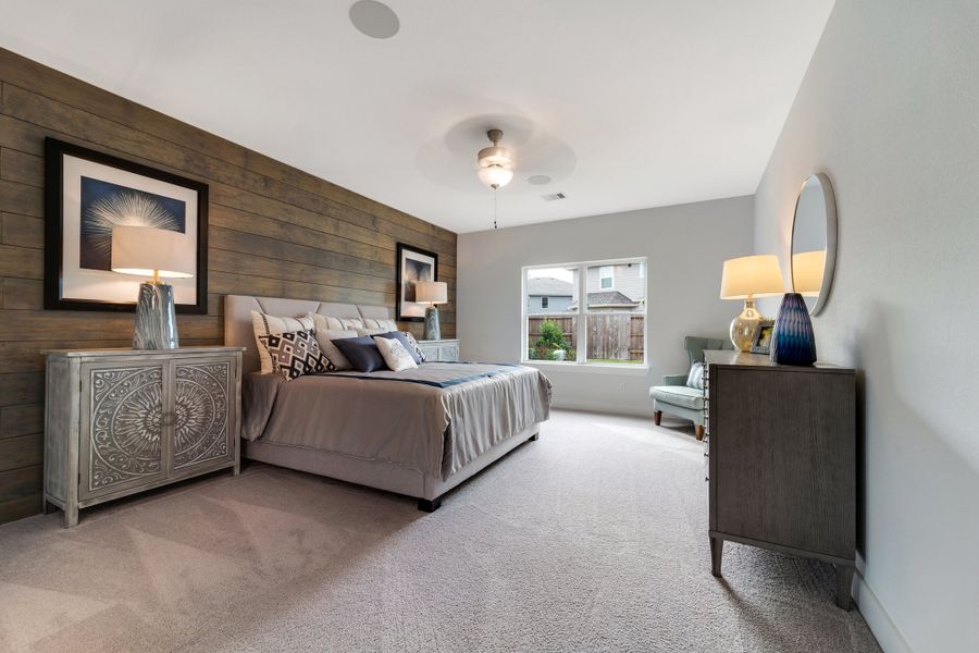 Furnished interior view inside a new home in Saddlebrook Estates, Waxahachie (Image 18). Furnished interior view inside a new home in Saddlebrook Estates, Waxahachie (Image 18).