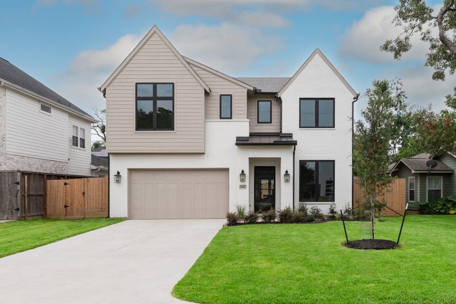 Front exterior of a new home in , Houston, TX, highlighting curb appeal (Image 1).