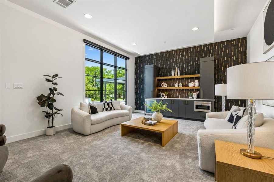 Furnished interior view inside a new home in , Southlake (Image 18). Furnished interior view inside a new home in , Southlake (Image 18).