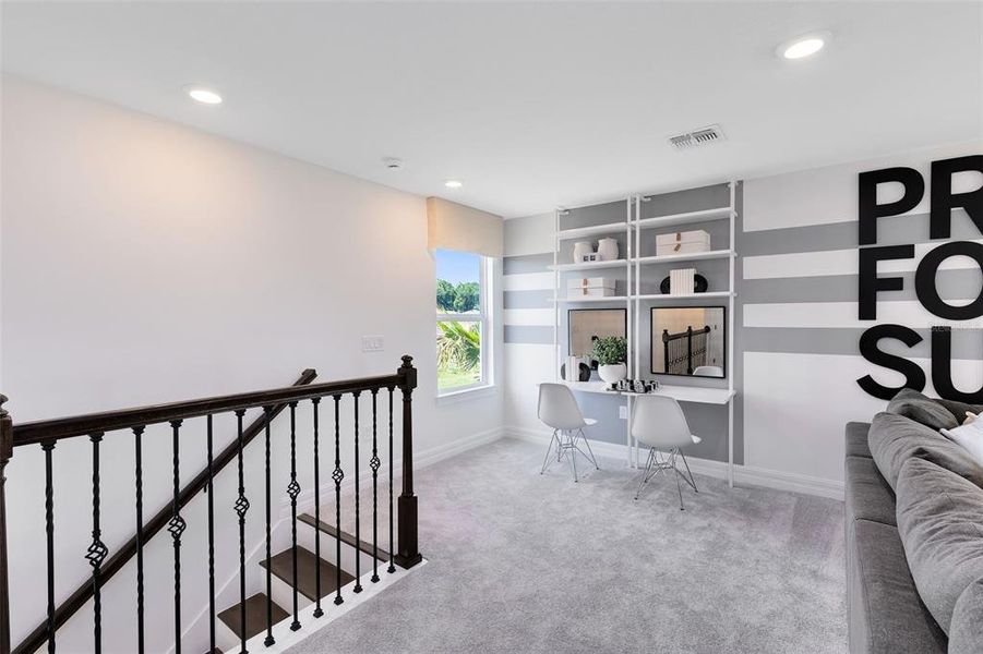 Furnished interior view inside a new home in EverBe, Orlando (Image 25). Furnished interior view inside a new home in EverBe, Orlando (Image 25).