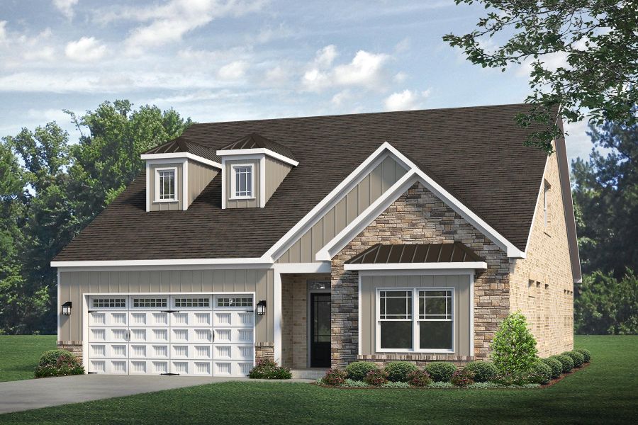 Representative exterior photo of a completed home built from the Cambridge by Keystone Homes NC in Weybridge, Burlington, NC (Image 28).