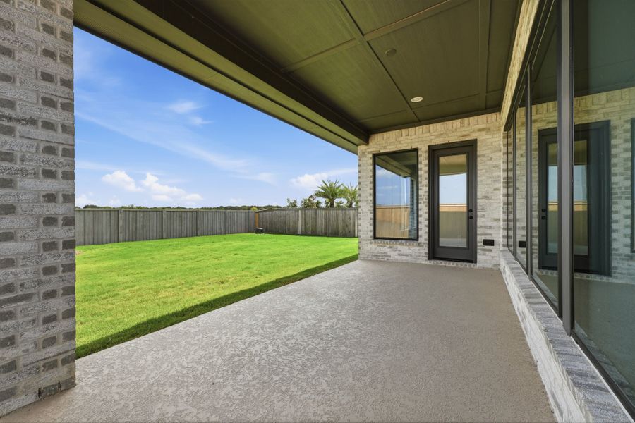 Exterior details and patio area of a home in Bridgeland 50′, Cypress (Image 23).