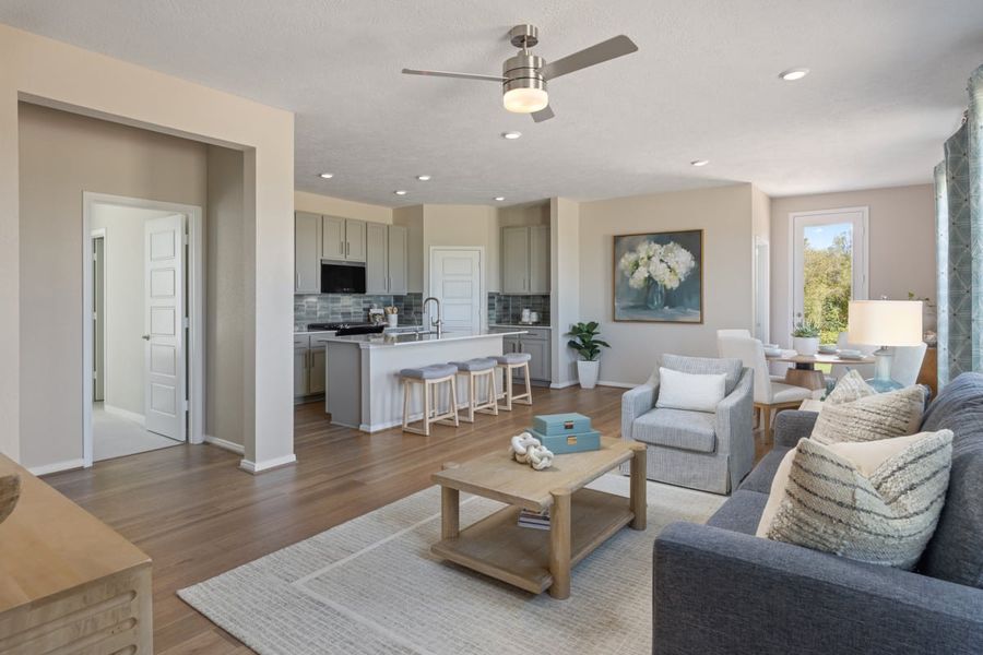 Representative furnished interior of a home built from the 1605 Modeled by KB Home in Brighton Trails, Hockley (Image 5).