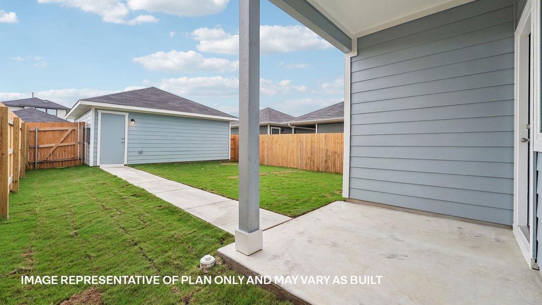 Exterior details and patio area of a home in Valverde, Bastrop (Image 20). Exterior details and patio area of a home in Valverde, Bastrop (Image 20).