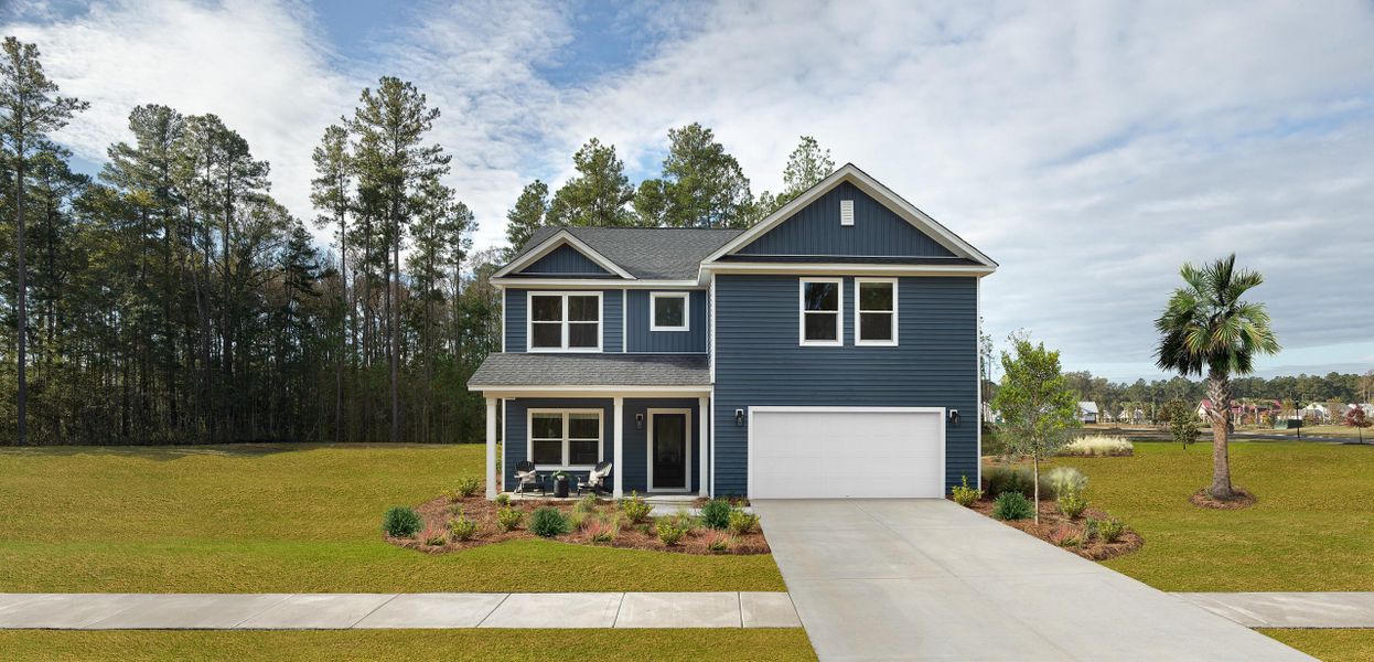 Front exterior of a new home in , Summerville, SC, highlighting curb appeal (Image 1). Front exterior of a new home in , Summerville, SC, highlighting curb appeal (Image 1).