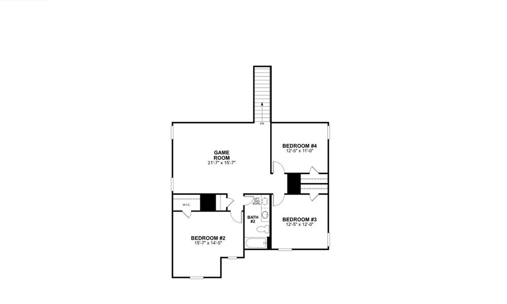 2D floor plan layout for the Harrison by M/I Homes in Verano Farms, Von Ormy, TX (Image 4).