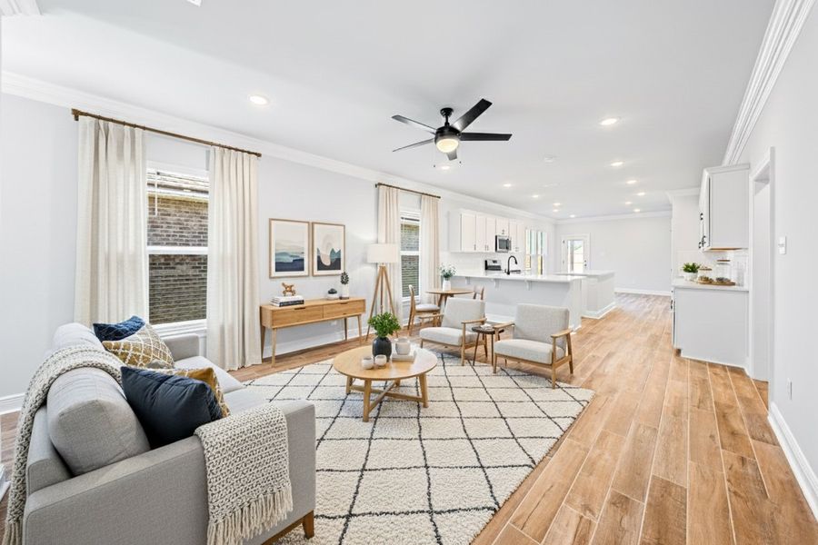 Front exterior of a new home in Natureview, Freeport, FL, highlighting curb appeal (Image 2). Front exterior of a new home in Natureview, Freeport, FL, highlighting curb appeal (Image 2).