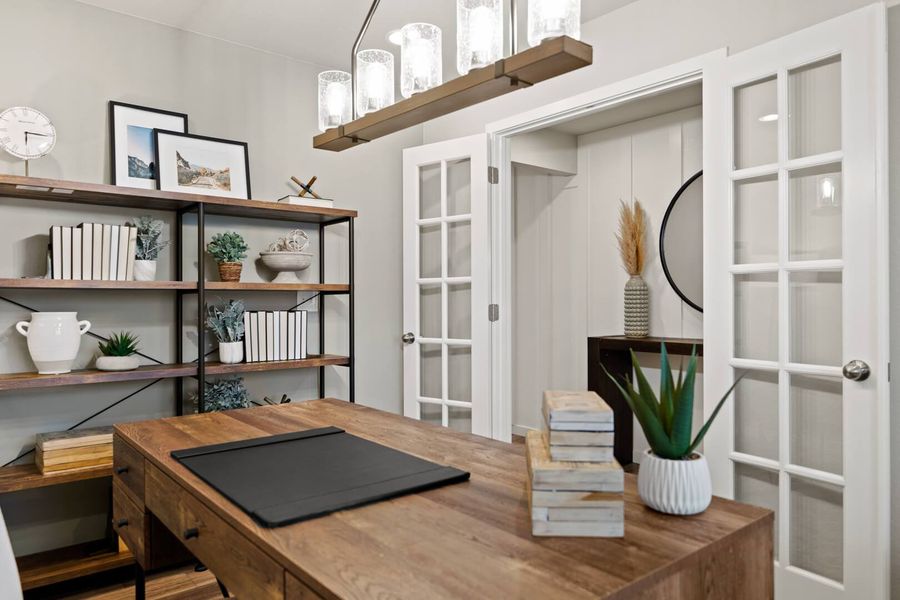 Representative furnished interior of a home built from the The Bellhaven by Challenger Homes in Sky Ranch - Highland Collection, Watkins (Image 7).