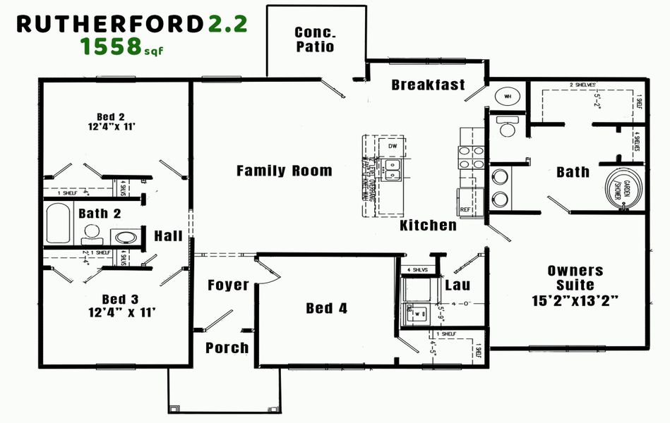 2D floor plan layout of this home in , Orangeburg, SC (Image 4).