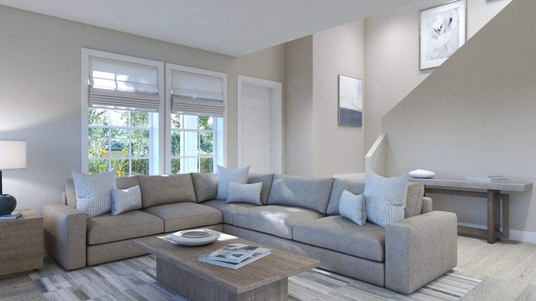 Representative furnished interior of a home built from the Vista by Risewell Homes in Spring Walk at The Junction, Debary (Image 5).
