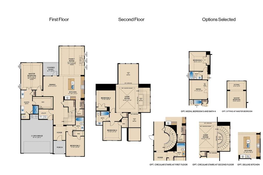 2D floor plan layout of this home in Creekview Meadows, Pilot Point, TX (Image 2). 2D floor plan layout of this home in Creekview Meadows, Pilot Point, TX (Image 2).