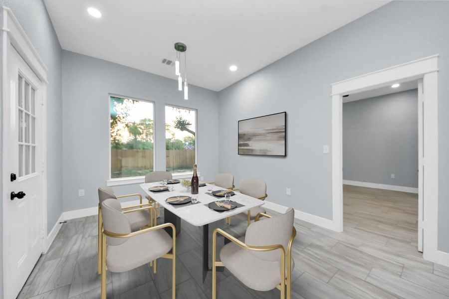 Furnished interior view inside a new home in , La Porte (Image 16). Furnished interior view inside a new home in , La Porte (Image 16).